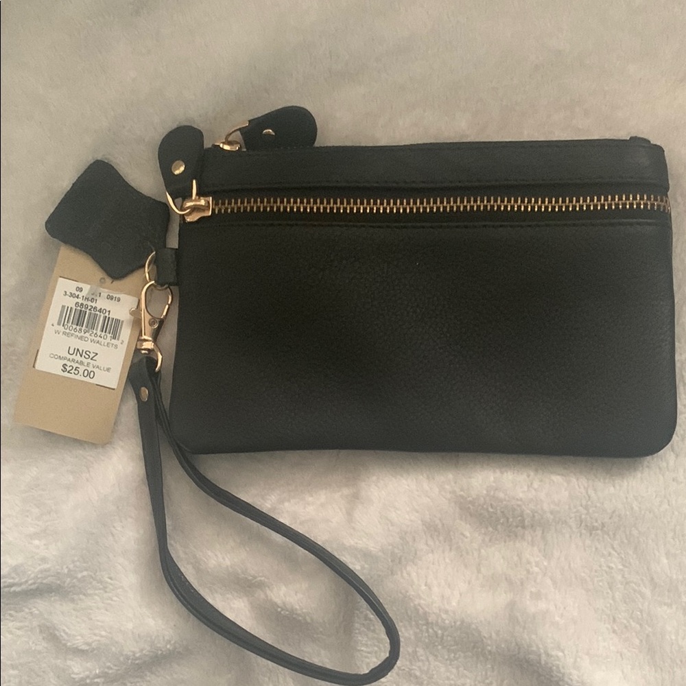 Black Wristlet with Gold Accents